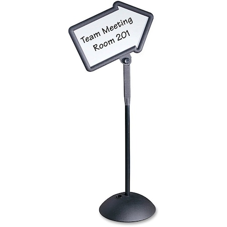 Safco Write Way Dual-sided Directional Sign, 18" W, 64.3" H, Steel SAF4173BL